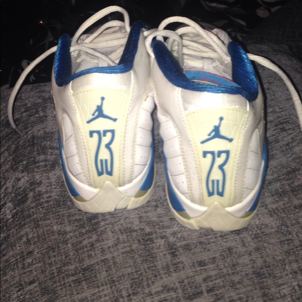 Jordan's blue and white very good condition